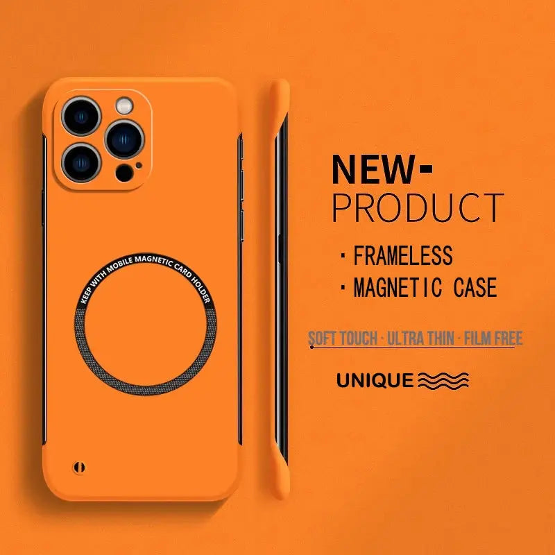 NovaCase Ultra Thin Matte Magnetic Frameless PC Case For iPhone 17 Pro Max 16 15 14 Plus Ultra Thin Protection