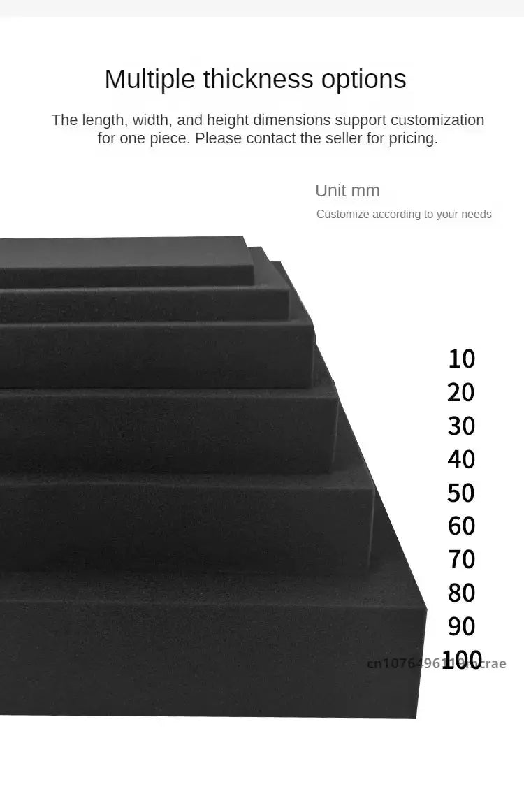 High-density black foam padding sheets by Simples Market with multiple thickness options for toolboxes and flight cases.