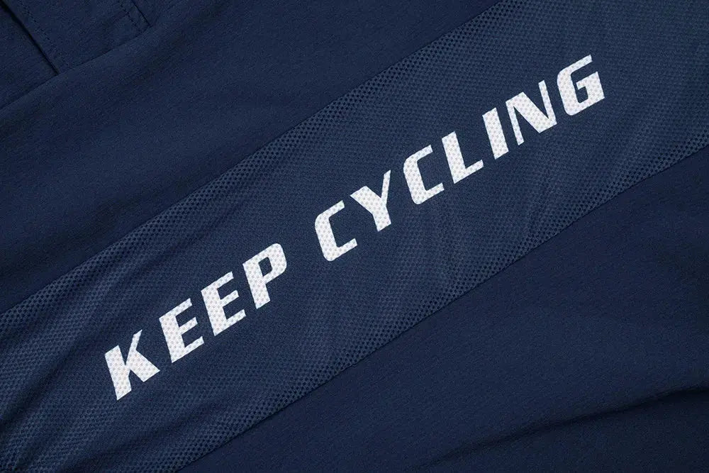 DAREVIE cycling vest navy windproof gilet with mesh panel