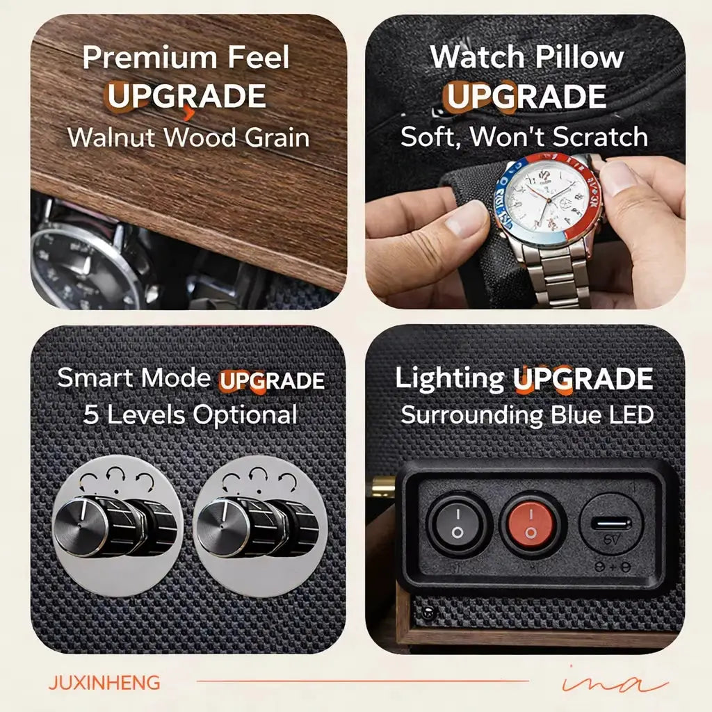 TimeWinder USB Powered Watch Winder Box For Automatic Watches Global Power Silent Motor Decorative Stand