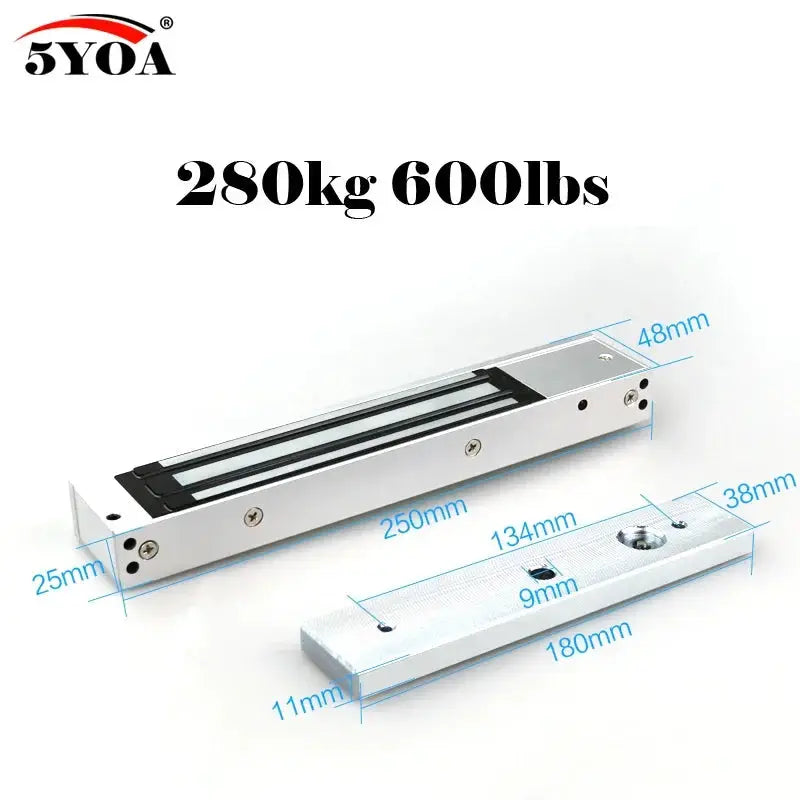 Magnetic door lock by 5YOA; silver metal electromagnetic gate opener with 28kg/600lbs holding force