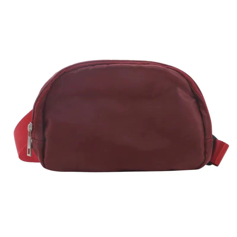 Waist bag by Simples Market in red with zipper and adjustable strap