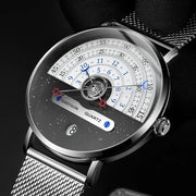 Mens Business Quartz Watch With Date Calendar Stainless Steel Strap Professional Style