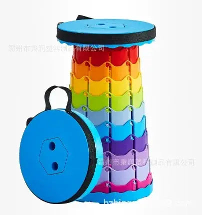 Portable Plastic Folding Telescopic Chair For Fishing Beach Camping Lightweight Adjustable Stool Compact Foldable Seat