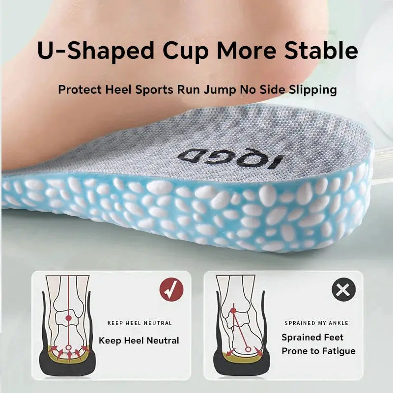 Invisible Height Increase Insoles EVA Material Breathable Shock Absorption Arch Support For Shoes Men Women