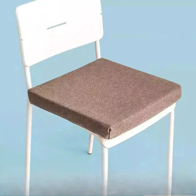 Natural latex chair cushion on a white classroom chair; brown, 50x50