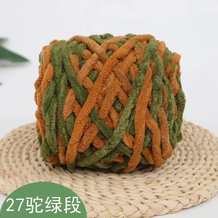 100g Chenille Knitting Yarn Ice Strip Line Cotton For Hand Knitting Scarf Thick Wool Wholesale