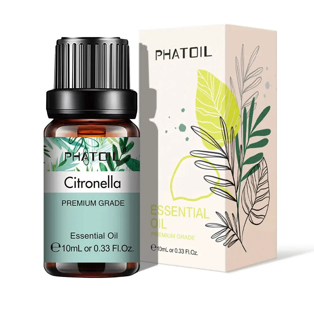 PHATOIL 10ml Natural Plant Essential Oil Eucalyptus Lavender Bergamot Vanilla Peppermint For Diffuser