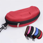VisionGuard Hard Shell Glasses Case With Lanyard Zipper Closure Portable Protective Eyewear Storage