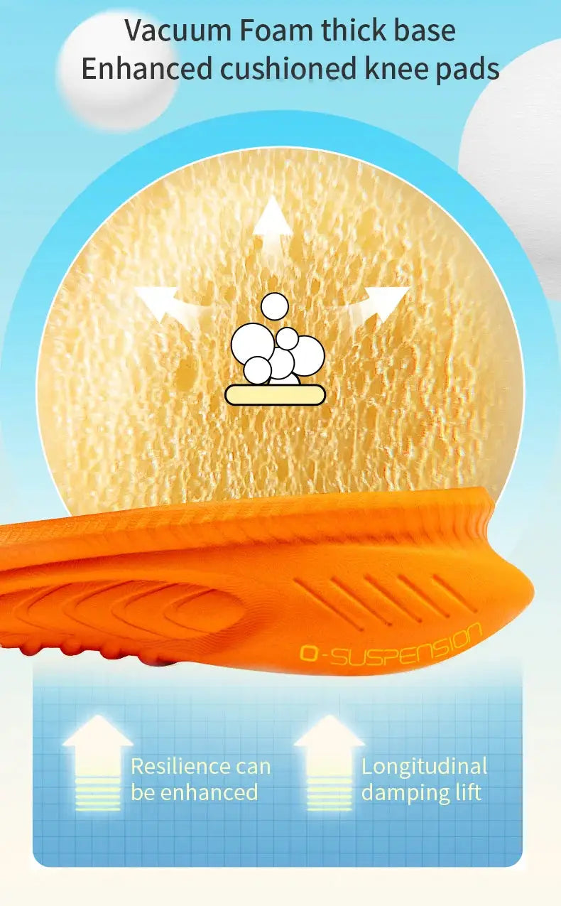 ONEMIX orange running shoe with vacuum foam base and O-Suspension