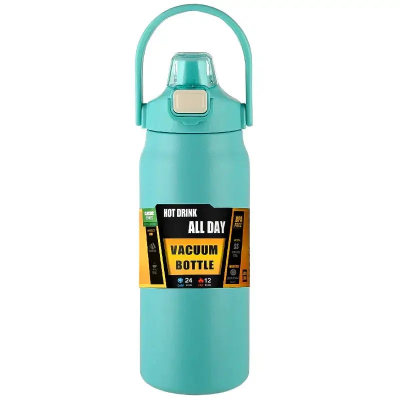 Outdoor Stainless Steel Vacuum Insulated Thermos Mug With Straw