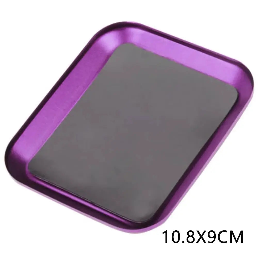 CNC Aluminium Magnetic Screw Tray 98x98x11mm For RC Car Boat Airplane Models Nut And Gasket Storage Tool