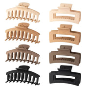 LuxeLocks Solid Vintage Matte Geometric Hair Claws For Thick Hair Strong Hold Clips