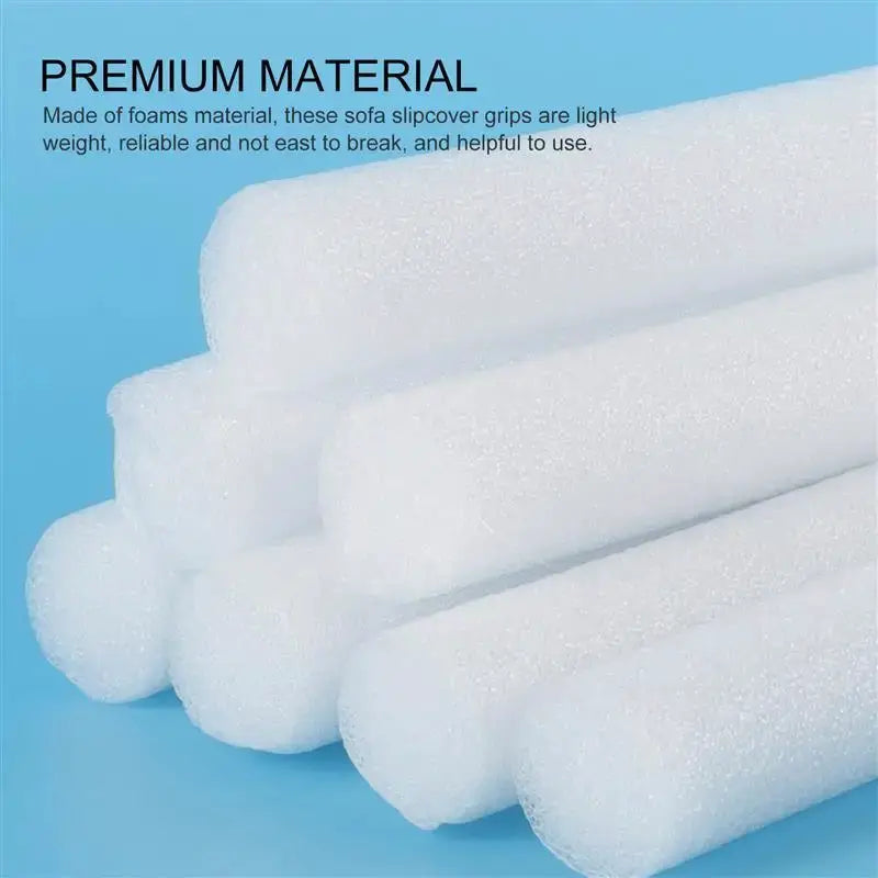 14-pack white sofa foam strips for anti-slip grip by Simples Market