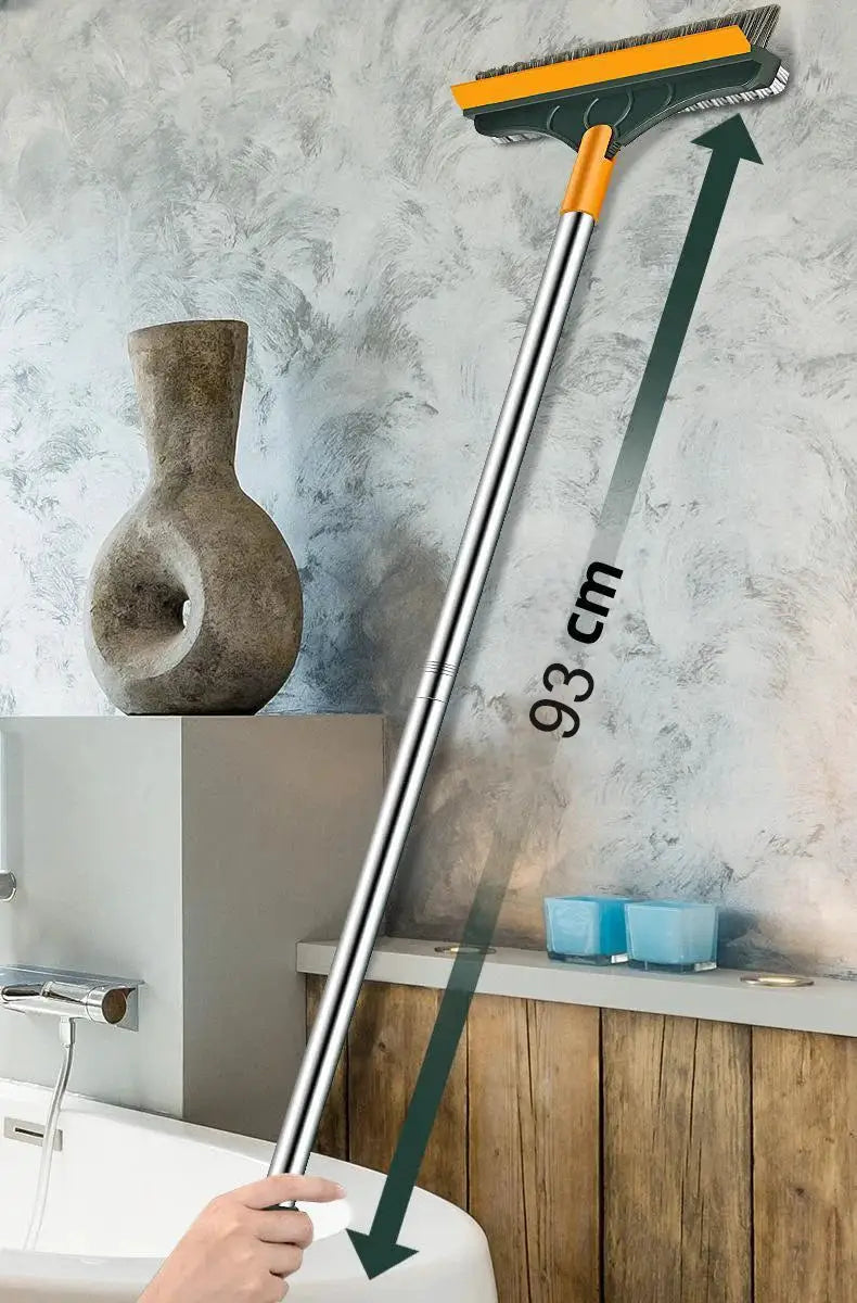 PowerScrub 3 In 1 Cleaning Brush With Long Handle Rotating Head Reaches Crevices For Deep Bathroom Cleaning