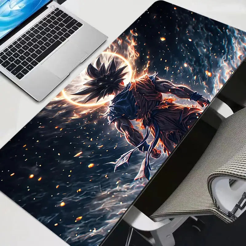 Dragon Ball Z XXL Mouse Pad Desk Mat for Gaming Keyboard Black Large Anime Carpet for LOL