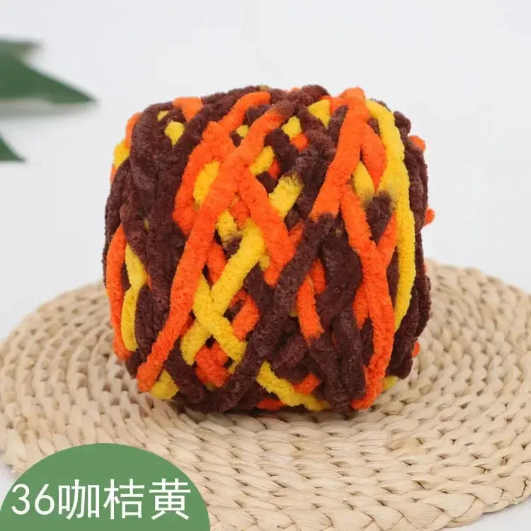 100g Chenille Knitting Yarn Ice Strip Line Cotton For Hand Knitting Scarf Thick Wool Wholesale