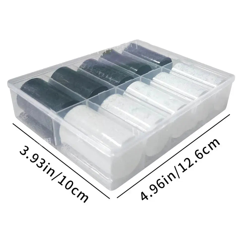 Nail transfer stickers set: 10 rolls of black and white lace full-wrap decals by Simples Market