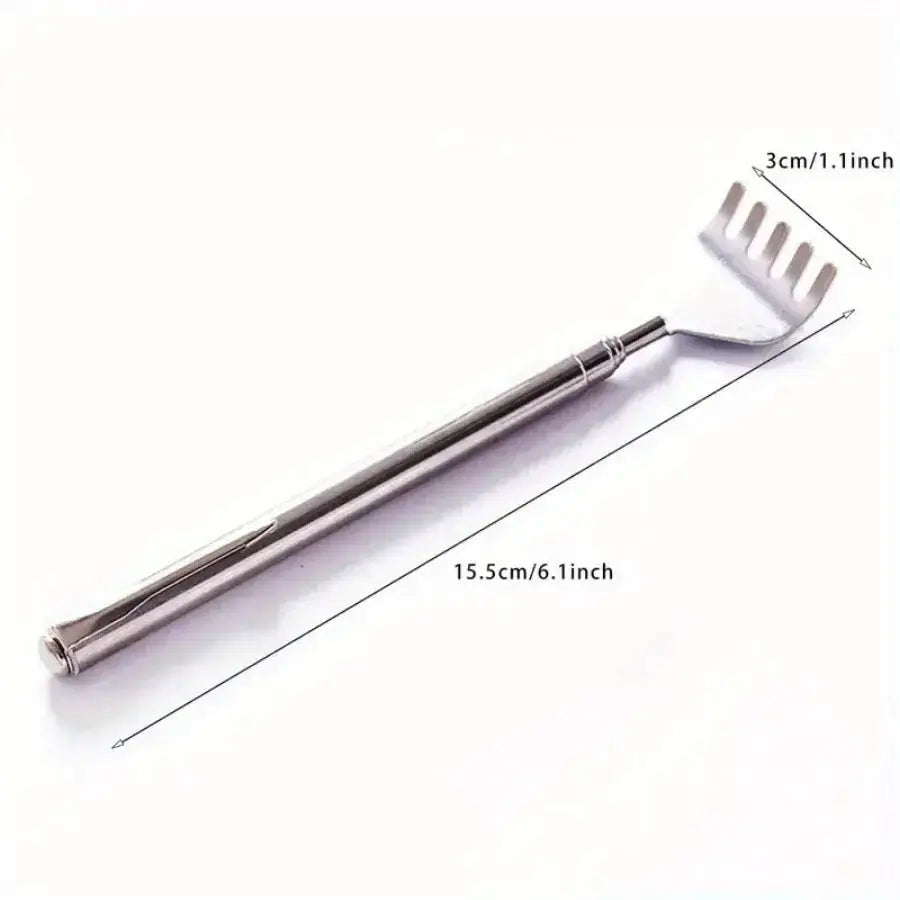 Compact Telescopic Back Massager Stainless Steel Portable Extendable Back Scratcher Gift for Birthday and Christmas