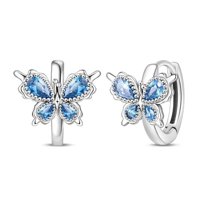 New 925 Sterling Silver Sparkling Zircon Four Leaf Clover Drop Earrings For Women Wedding Engagement Gift