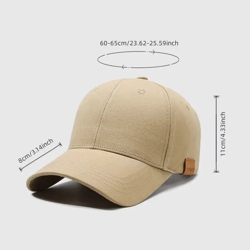 Dry Quickly Sun Cap Unisex Outdoor Casual Baseball Hat Big Size 60 To 65cm Adjustable Peaked Visor Cap