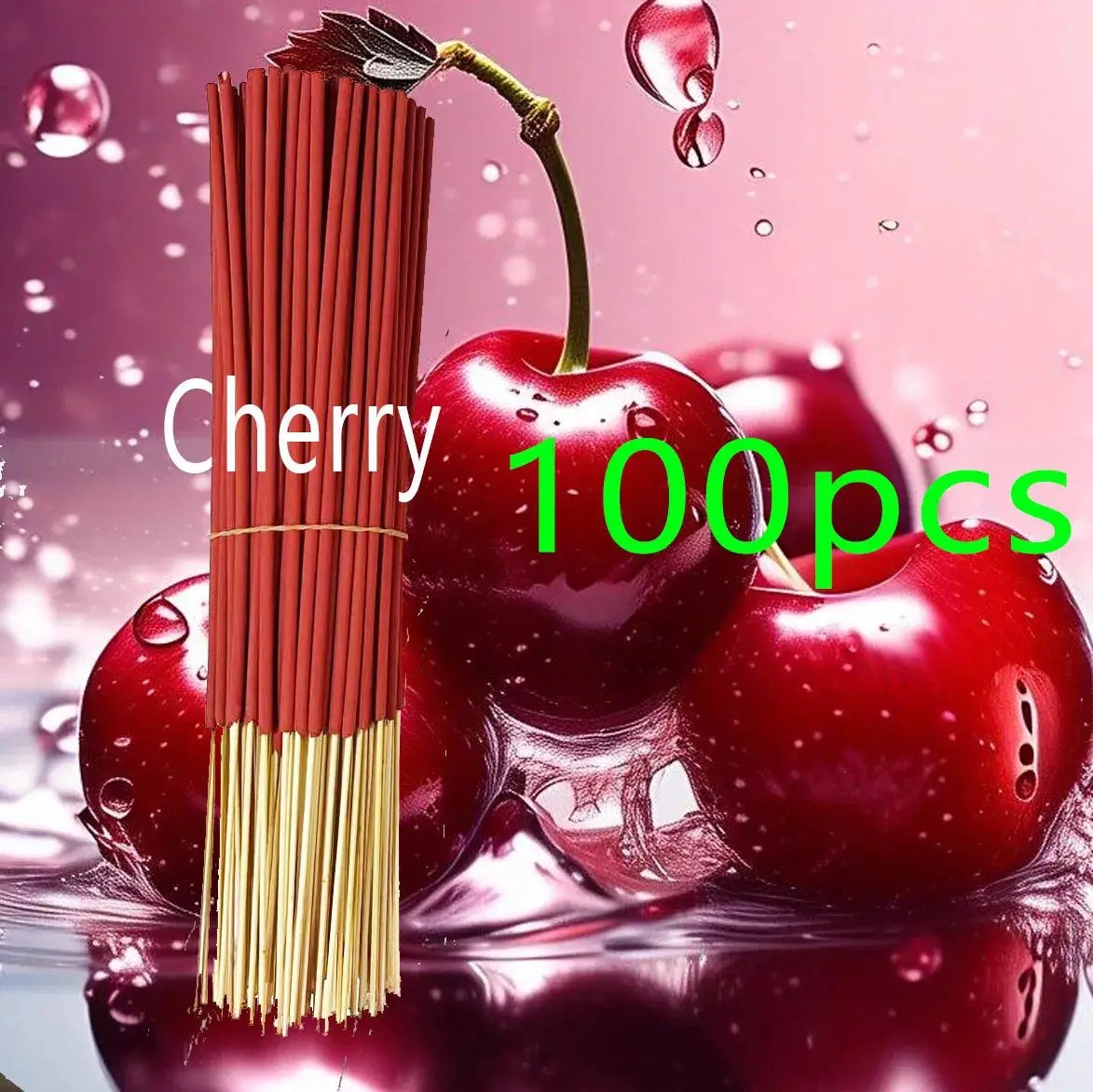 Handmade Cherry Fragrance Incense Sticks 22 Cm Indoor Outdoor Use For Yoga Meditation Camping Travel