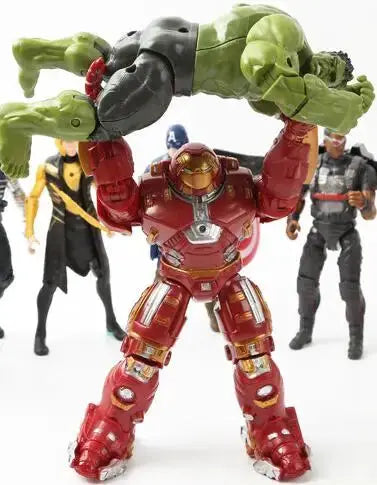 Hulkbuster Hulk Iron Man Super Hero PVC Action Figure Collectible Model Toy With Integrated Light