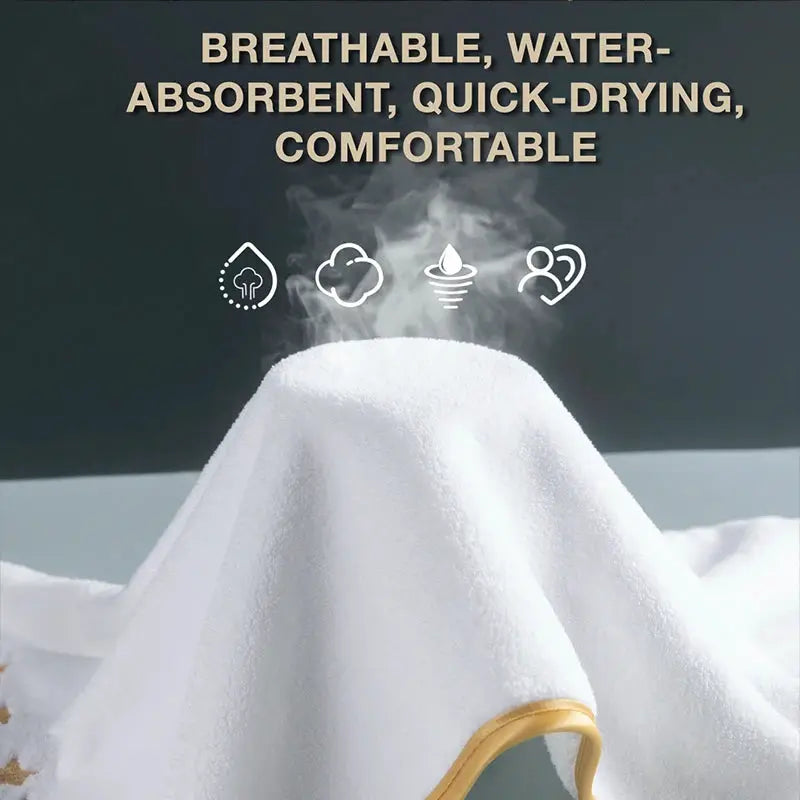 8pc luxury hotel cotton bath towel set in white for bathroom use