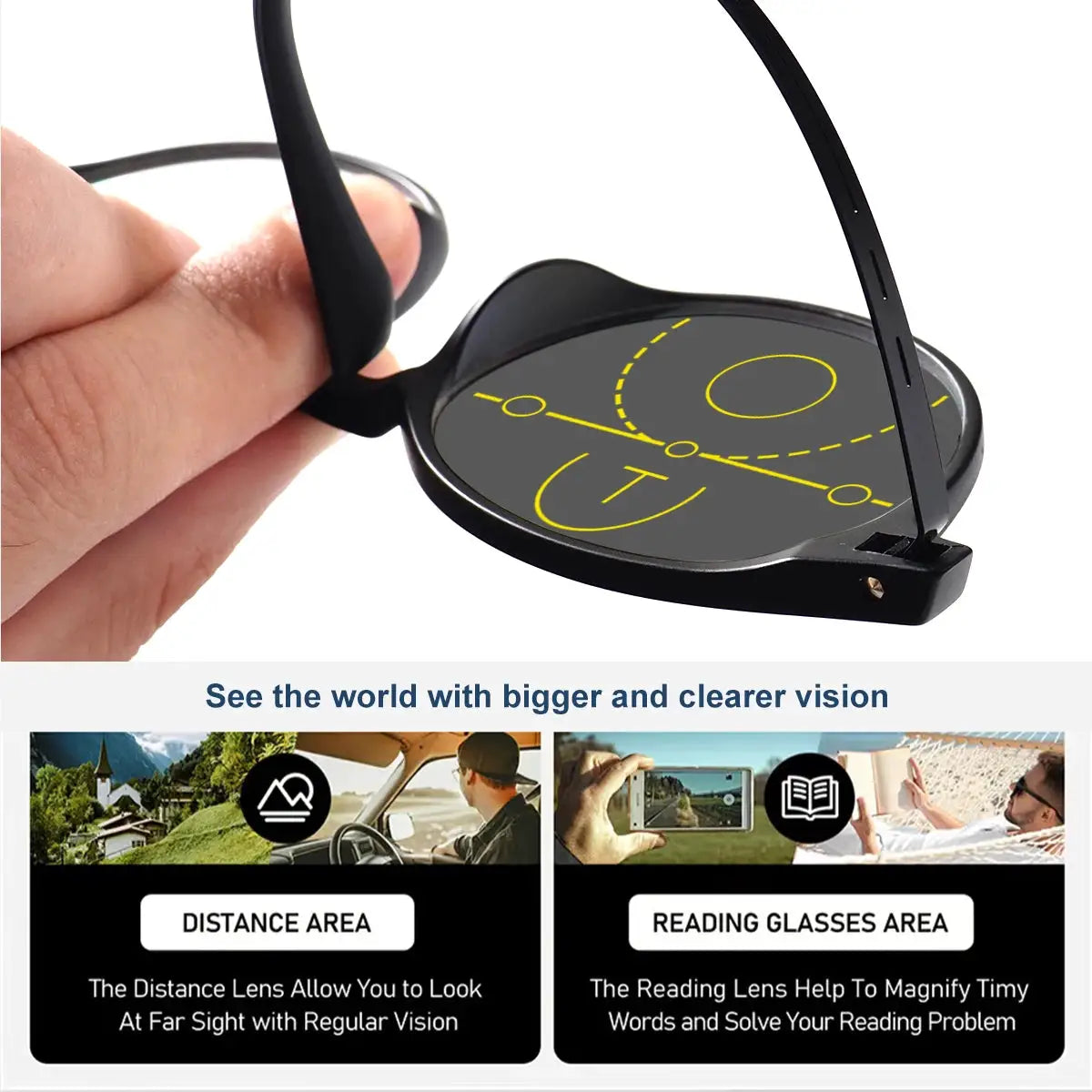 NovaSight Progressive Multifocal Reading Glasses With Photochromic Lenses For Indoor Outdoor Clarity