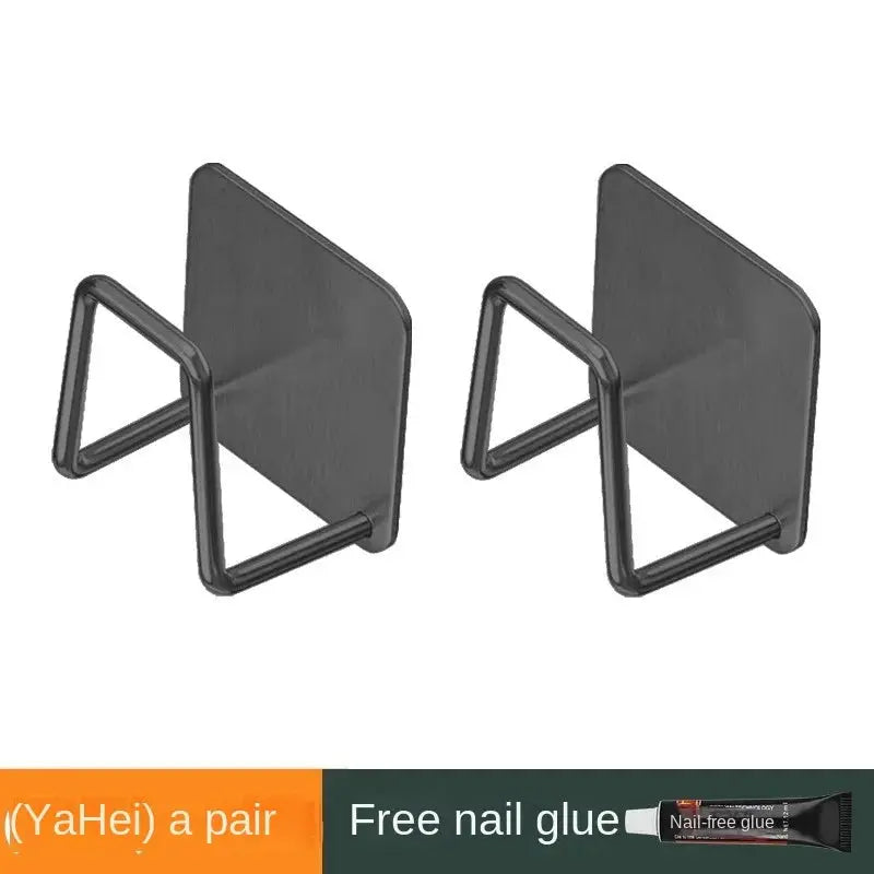 Stainless Steel Wall Mounted Non Perforated Storage Rack for Pot Lids Cutting Boards and Cabinet Organization