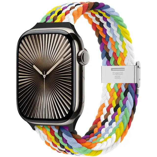 Strap For Apple watch band 46mm 45mm 44mm 49mm 40mm 41mm 42mm Braided loop correa bracelet iWatch series 10 8 9 7 5 2030