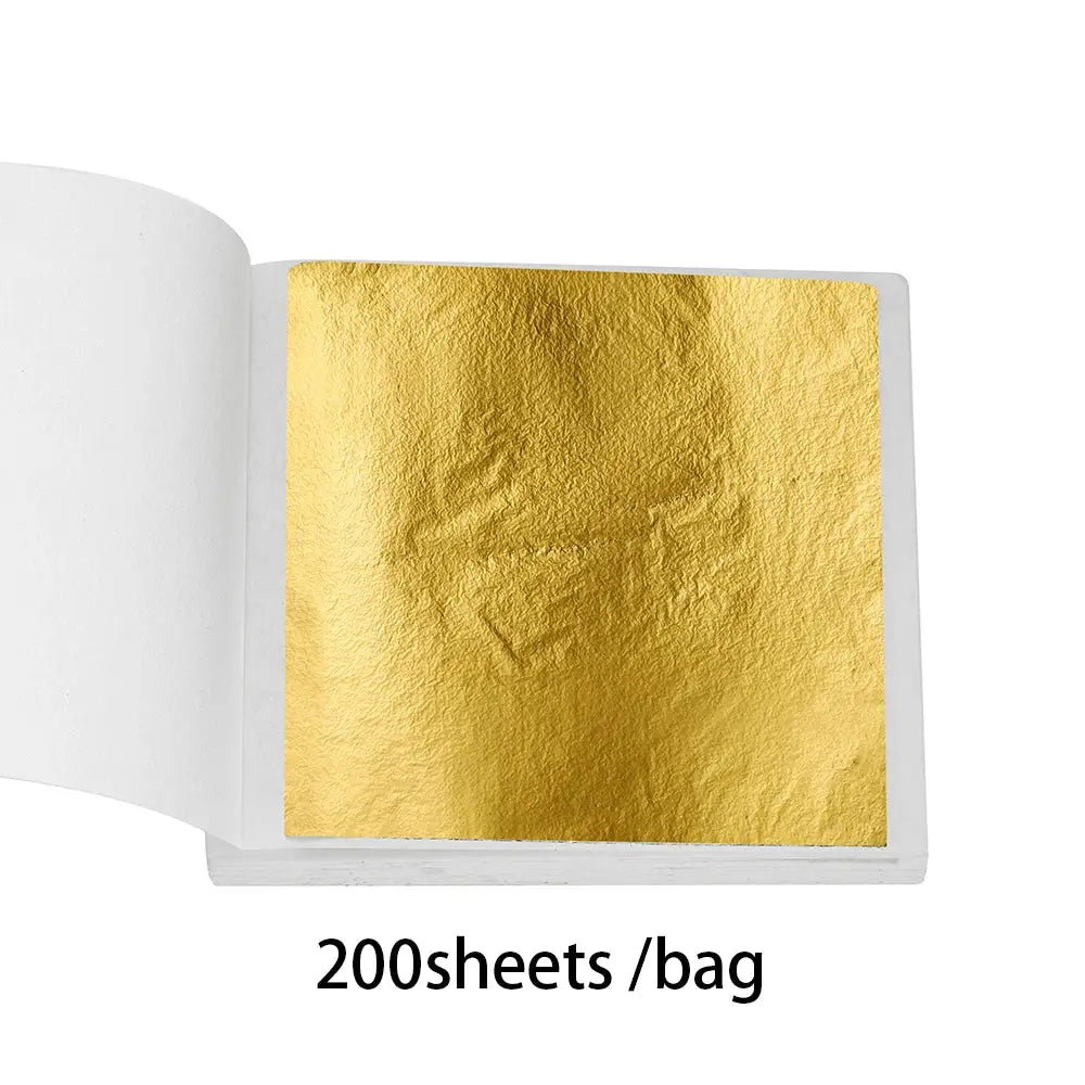 Imitation Gold Foil Paper Leaf Gilding For Epoxy Resin Molds Jewelry Making And Resin Craft Decor 100 200 Sheets
