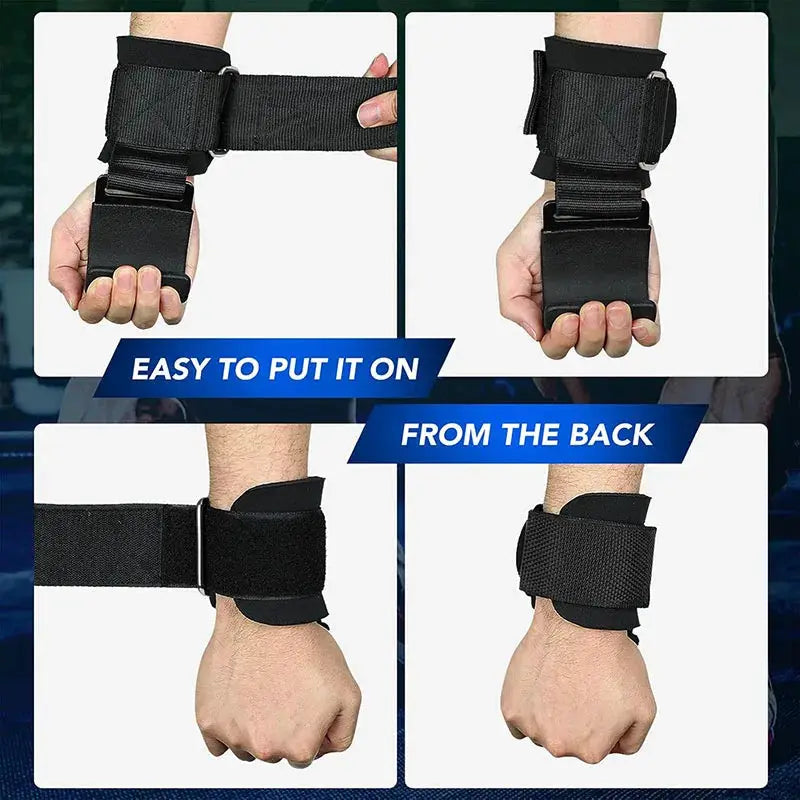 Weight Lifting Hook Grips With Wrist Wraps For Pull Ups And Deadlifts Power Lifting Gym Gloves