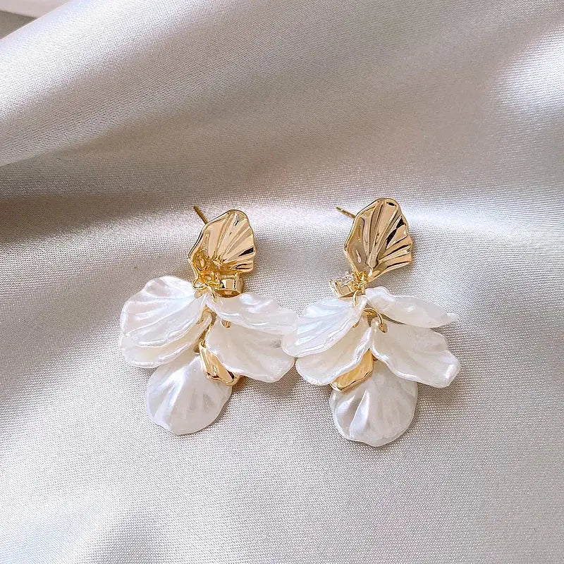 Forest Cross Border Fairy Petal Earrings Handmade Delicate Craftsmanship For Women Whimsical Artisan Jewelry