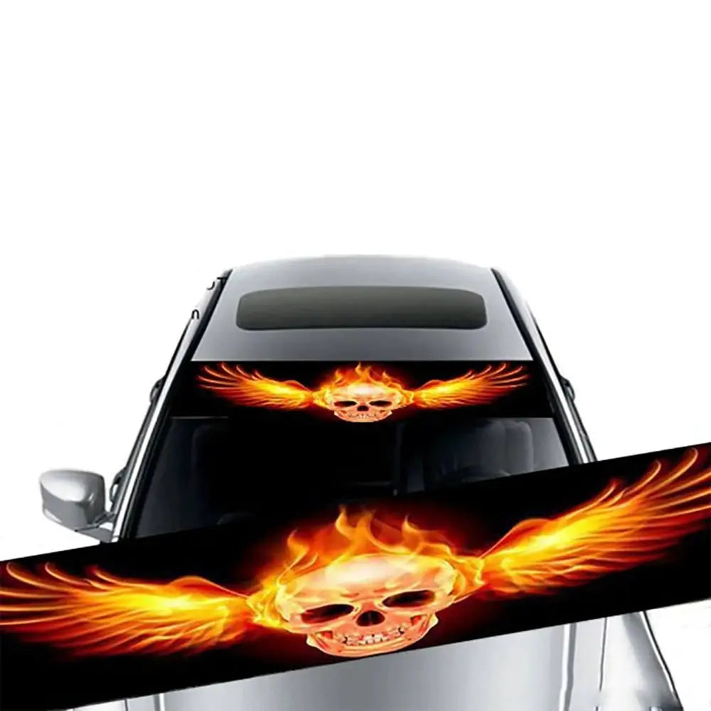 3D Carbon Fiber Vinyl Car Sunshade Stickers Universal Fit Front Windshield And Rear Window Decorative Decals