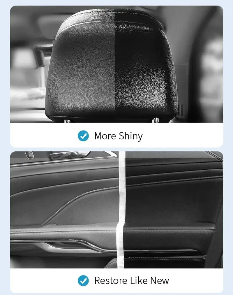 Simples Market plastic leather interior trim restorer; black car interior, more shine, restored look