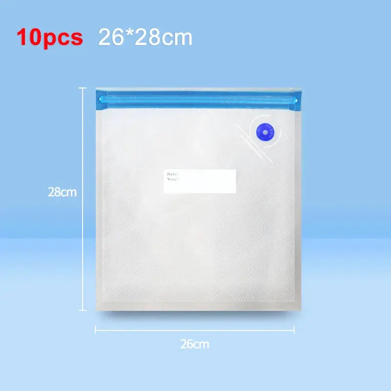 Reusable Food Vacuum Bags Set 10 Pieces Small And Large Sizes Vacuum Sealed Food Storage Bags For Freshness Preservation