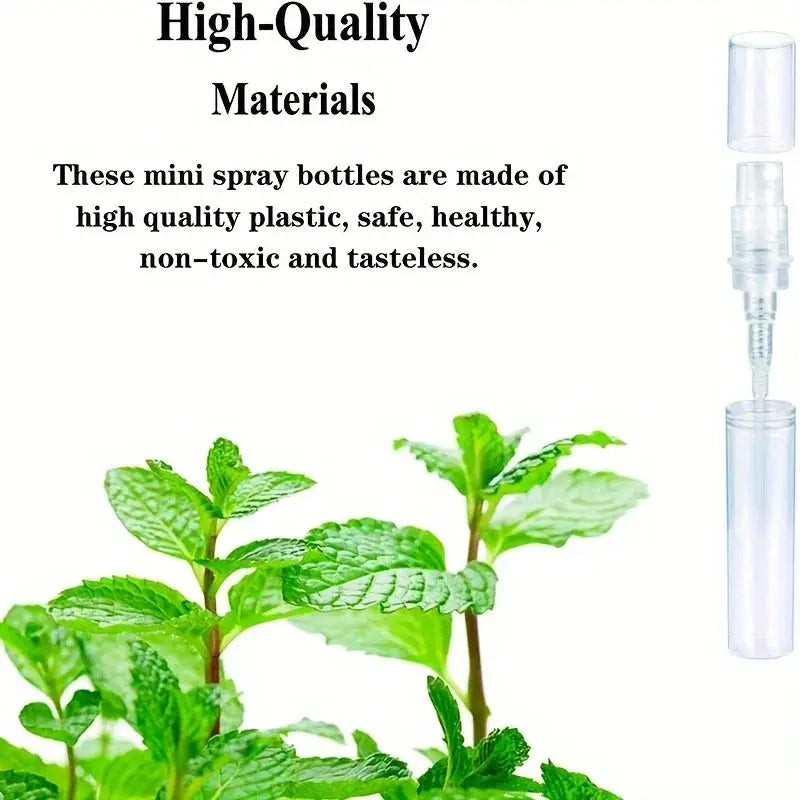 100 Clear Refillable Spray Bottles 2ml and 3ml Odorless BPA Free Travel Atomizers for Perfume and Cosmetics