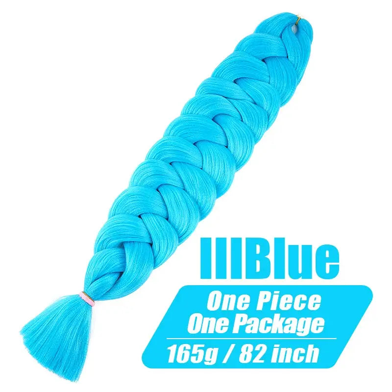 Braiding hair blue Kanekalon jumbo, 82in, 165g, one-piece by Simples Market