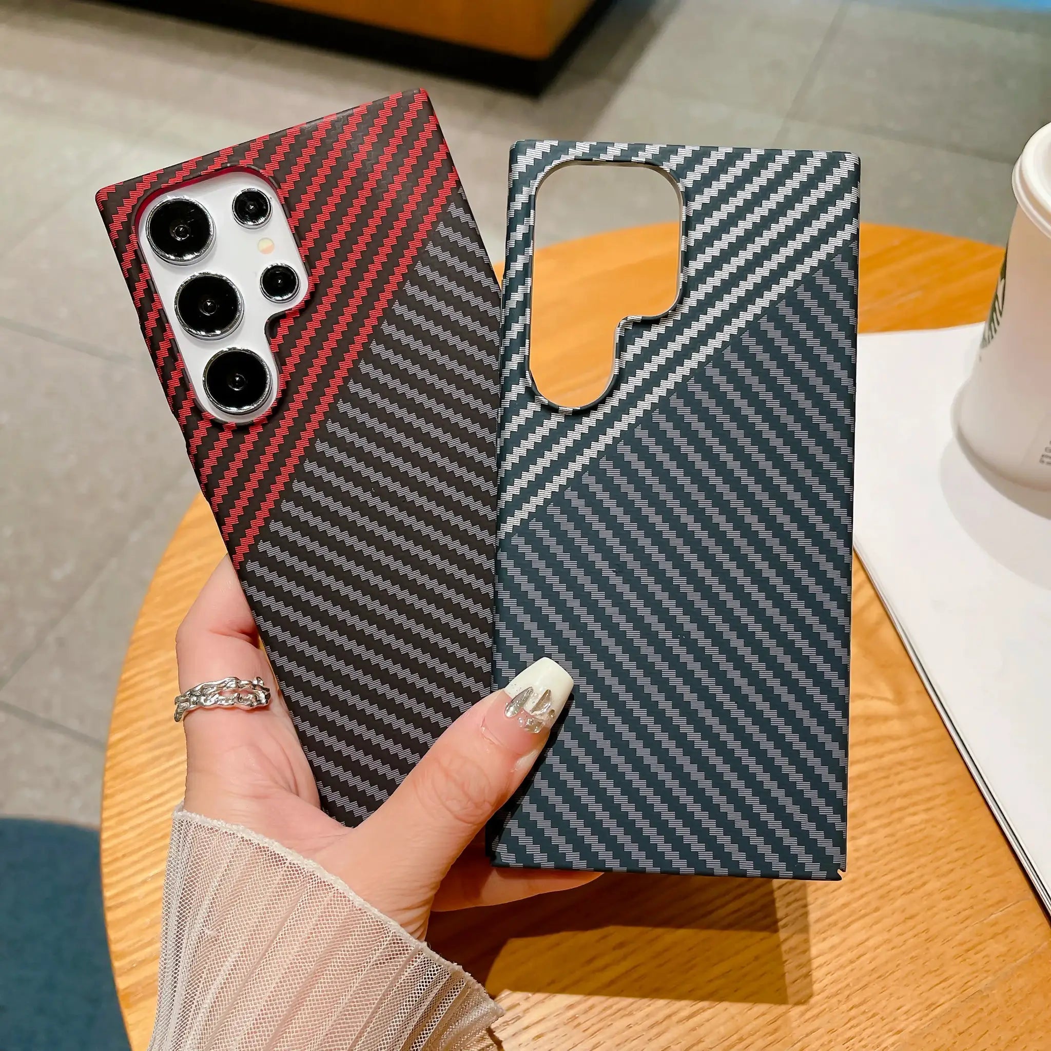 CarbonGuard Ultra Thin Shockproof Carbon Fiber Case For Samsung Galaxy S24 S23 S22 And Note 10 Plus