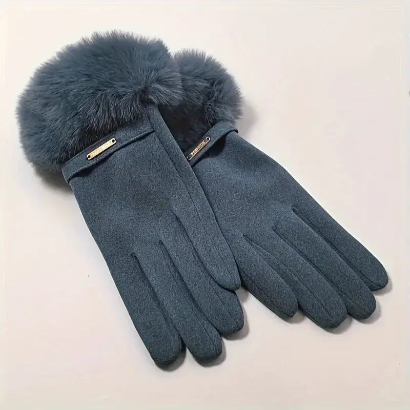 PolarGuard Womens Winter Thick Windproof Driving Gloves With Touchscreen Compatibility For Cold Weather Rides