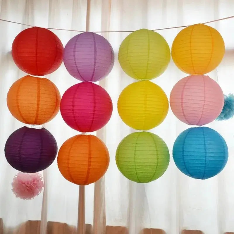 12 Inch Chinese Paper Lantern Ball DIY Handmade Round Lantern For Wedding Christmas Event Party Decorations 30cm