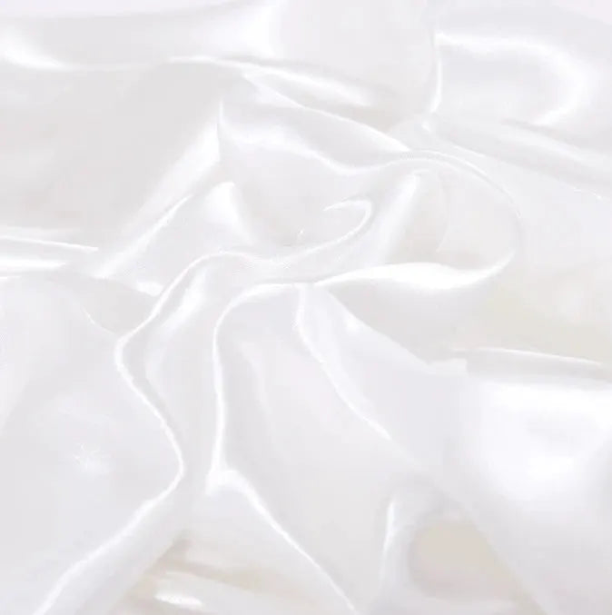 Simples Market satin pillowcase, white imitated silk