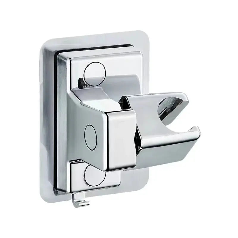 Simples Market chrome universal shower head holder, adjustable wall-mounted, self-adhesive bathroom accessory