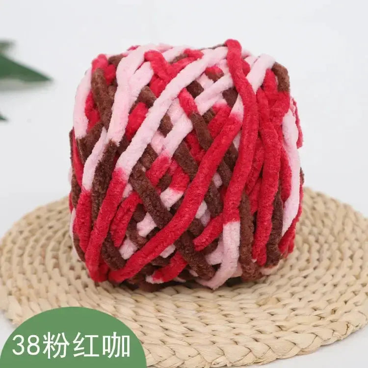 100g Chenille Knitting Yarn Ice Strip Line Cotton For Hand Knitting Scarf Thick Wool Wholesale