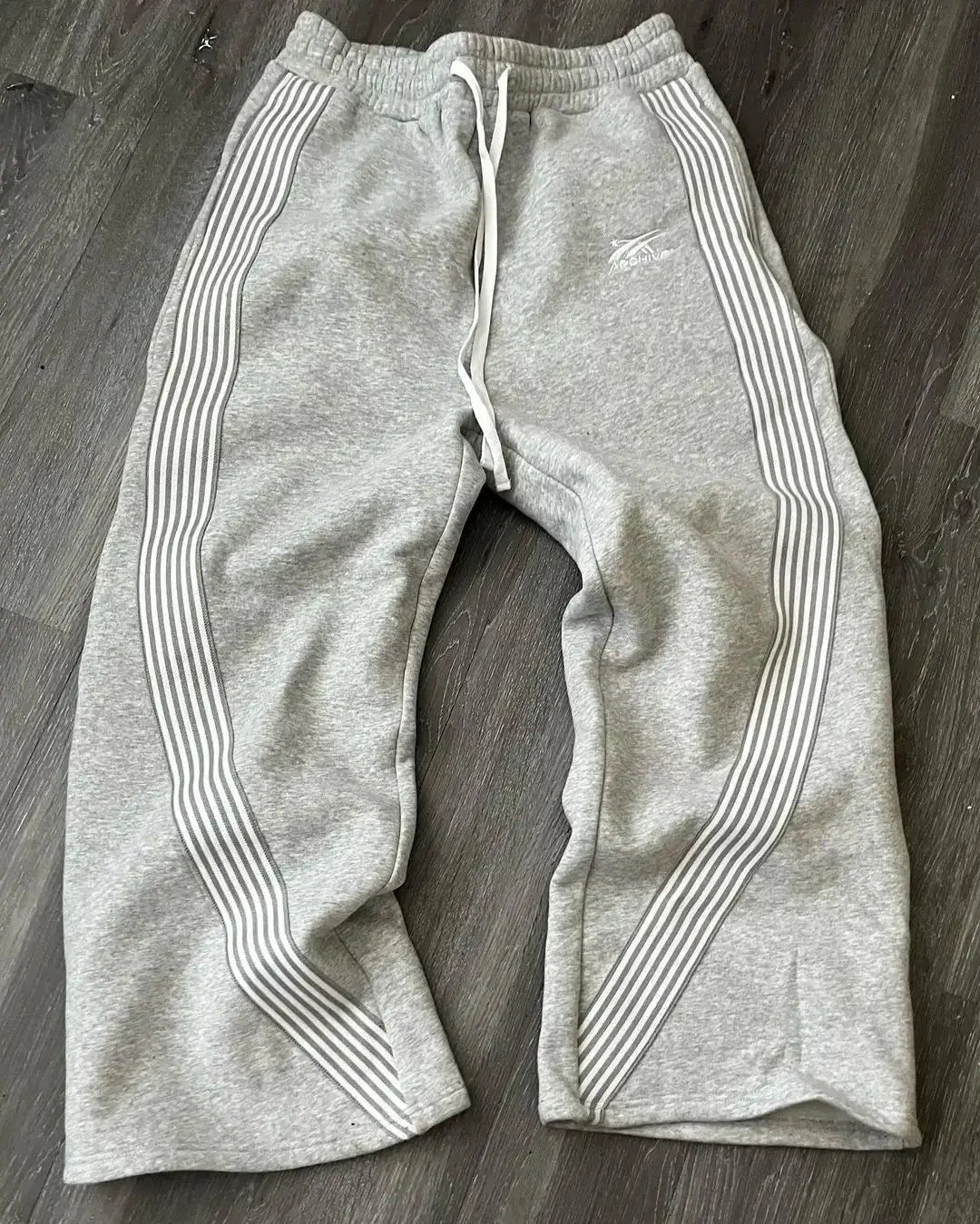 UrbanTactics Unisex Casual Grey Embroidered Trousers AllSeason Comfort For Versatile Smart Casual Wear