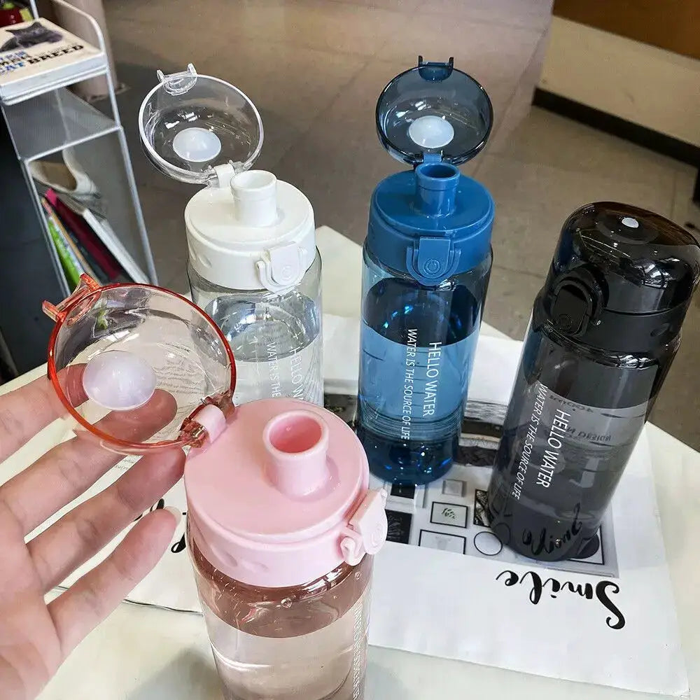 Sports Transparent Water Bottle 780ml Portable Gym Travel Clear Leakproof Drinking Bottle Frosted