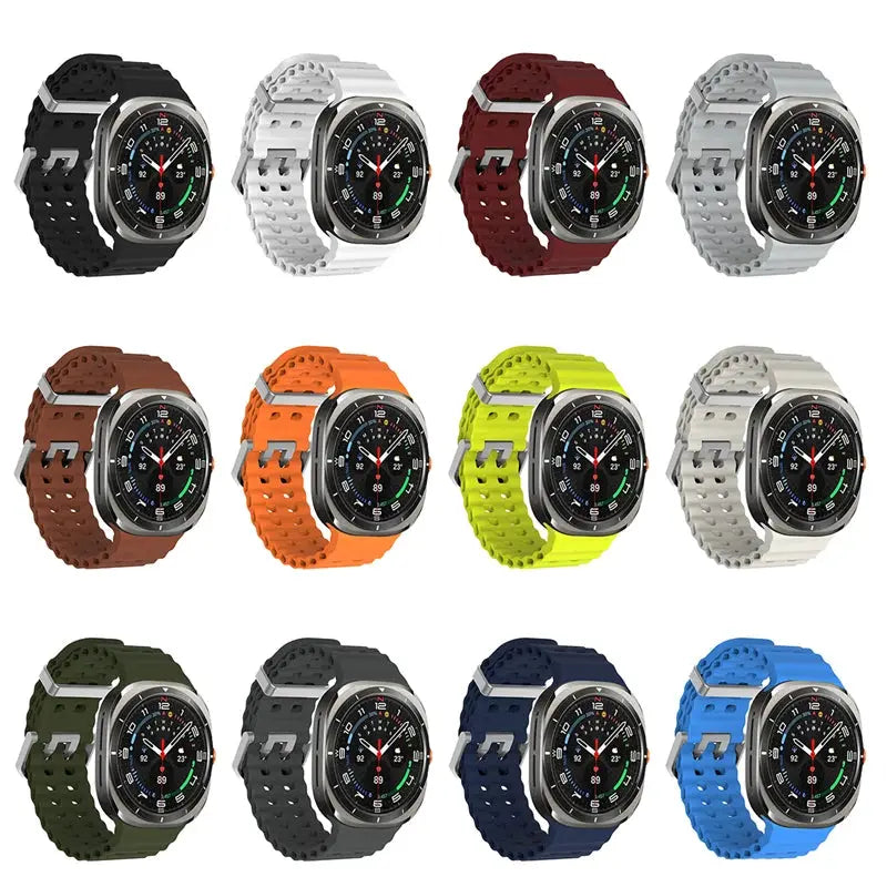 Marine Band silicone strap set for Samsung Galaxy Watch Ultra 47mm, 12 colors — Simples Market