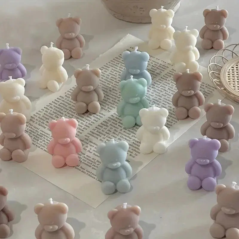 Silicone Bear Mold for Candles Soaps and Resin Casting Cute Animal Shape for Home Decor and Aromatherapy