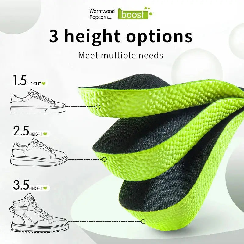 Memory Foam Height Increase Insoles For Men And Women Arch Support Flat Feet Orthopedic Heel Lift Insole Sneakers
